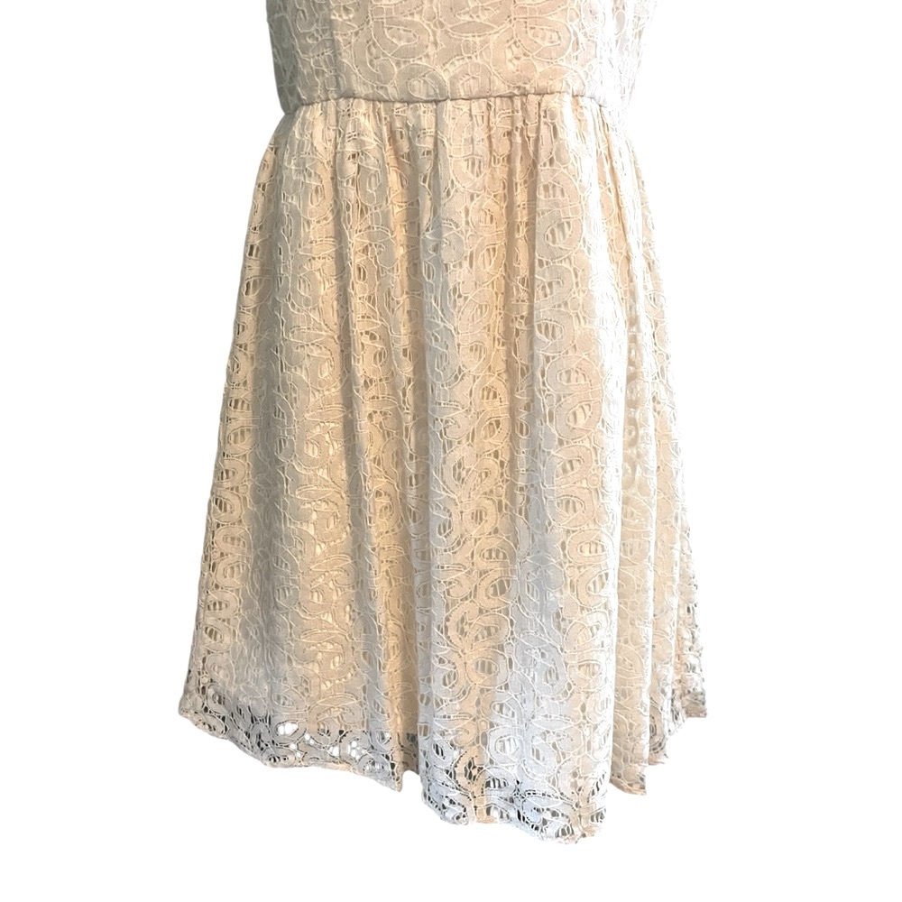 NWT ($108) Limited Cream Lace Fit & Flare Midi Dress Sz 10 - Picture 9 of 11